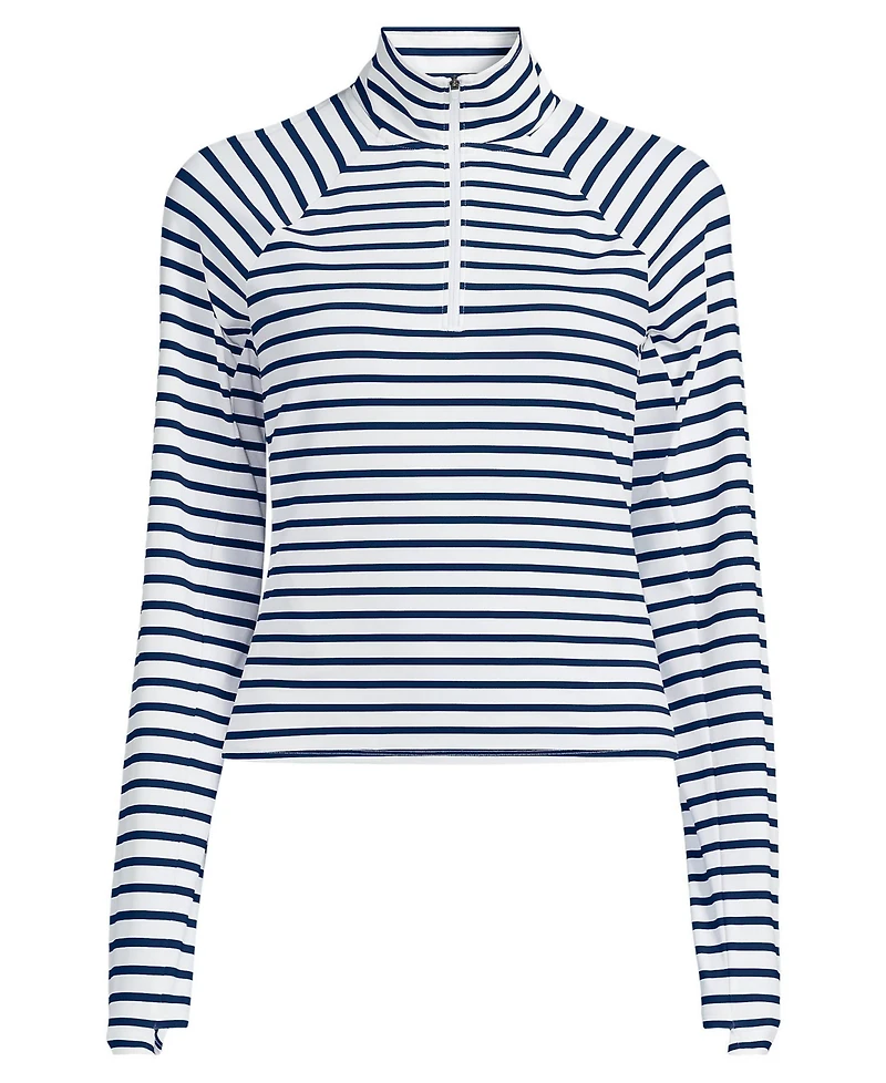 Lands' End Plus SunShade Upf 50 Quarter Zip Rash Guard