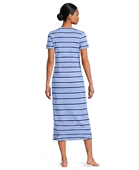 Lands' End Women's Cotton Short Sleeve Midcalf Nightgown