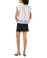 Vince Camuto Women's Rolled-Up Short-Sleeve Top