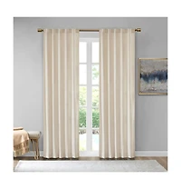 Avobird Room Darkening Metallic Printed Poly Velvet Rod Pocket/Back Tab Window Panel Pair
