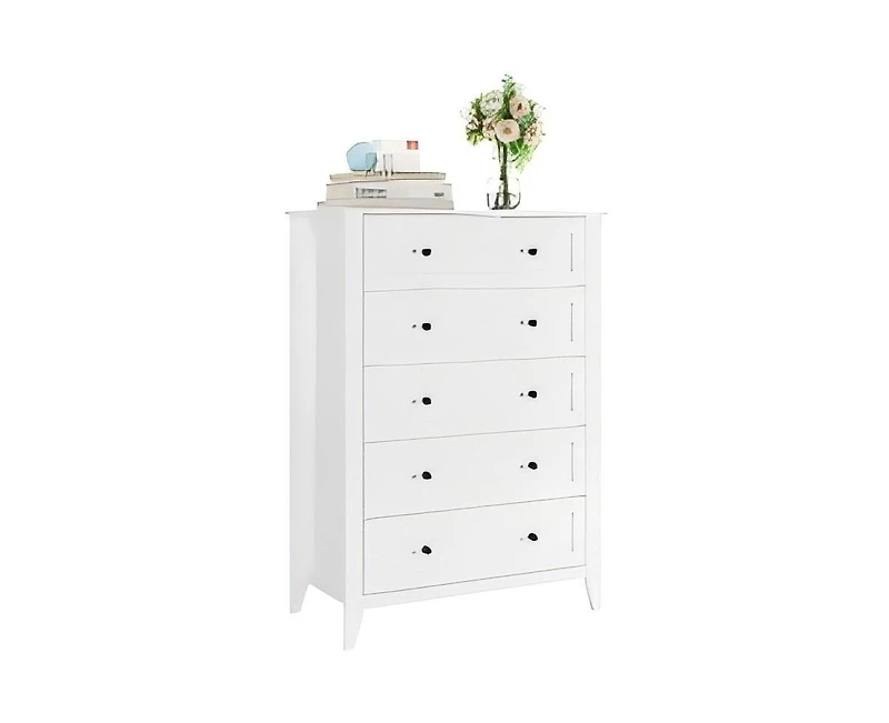 homfan 6-Drawer Modern Dresser, Anti-tip Stable Mdf Storage Chest for Bedroom Living Room Home Organization