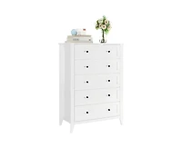 homfan 6-Drawer Modern Dresser, Anti-tip Stable Mdf Storage Chest for Bedroom Living Room Home Organization