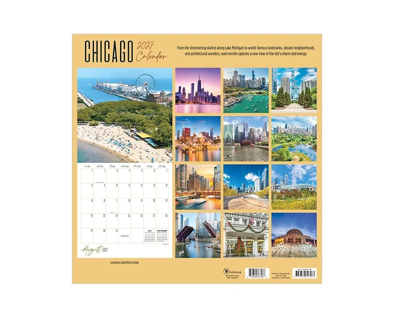 Tf Publishing Paper Goods 2027 Chicago Wall Calendar