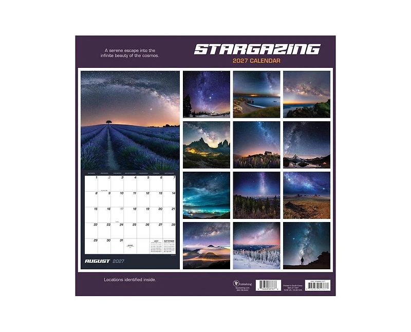 Tf Publishing Paper Goods 2027 Stargazing Wall Calendar