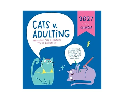 Tf Publishing Paper Goods 2027 Cat vs Adulting Wall Calendar