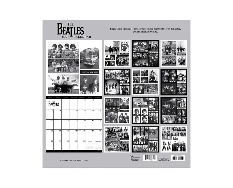 Tf Publishing Paper Goods 2027 The Beatles Wall Calendar