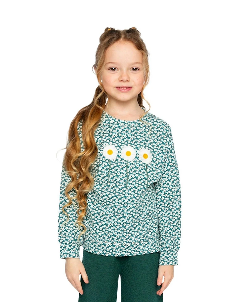 Deux par Toddler Girls 2T - 5T Printed Jersey Long Sleeve T-Shirt