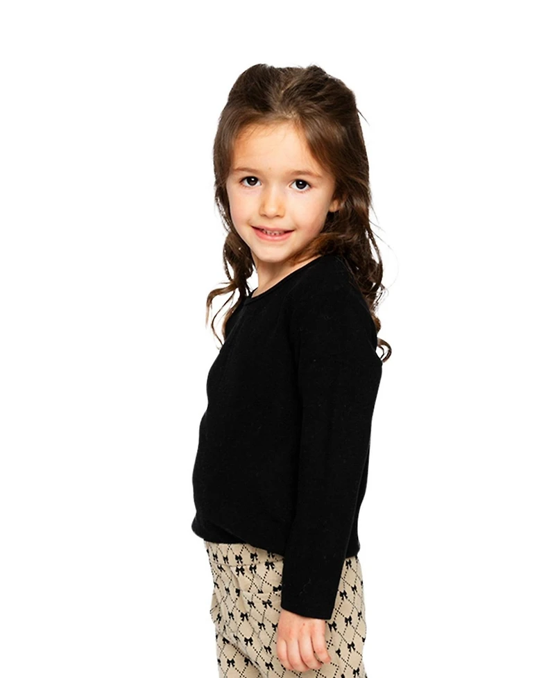 Deux par Toddler Girls 2T- 5T Brushed Rib Crew Neck Top