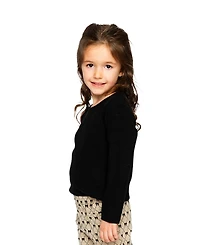 Deux par Toddler Girls 2T- 5T Brushed Rib Crew Neck Top