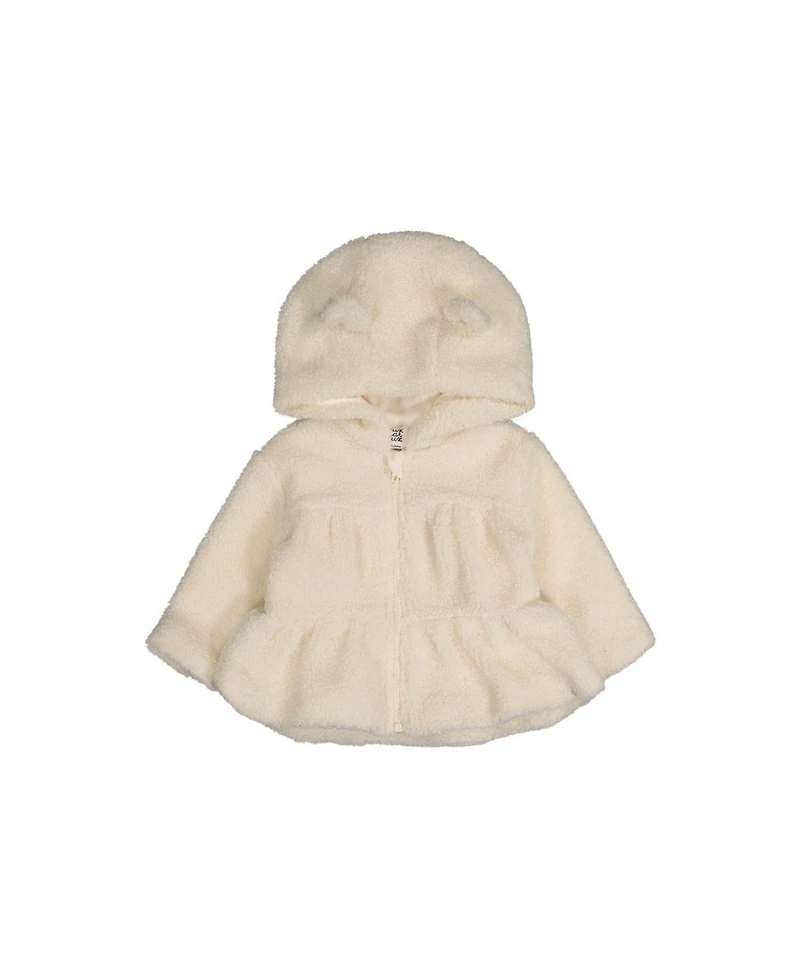 Deux par Baby Girl (3M–24M) Hooded Zip Sherpa Jacket