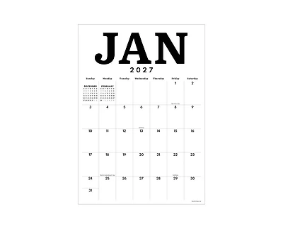 Tf Publishing Paper Goods 2027 Medium Art Poster Wall Calendar