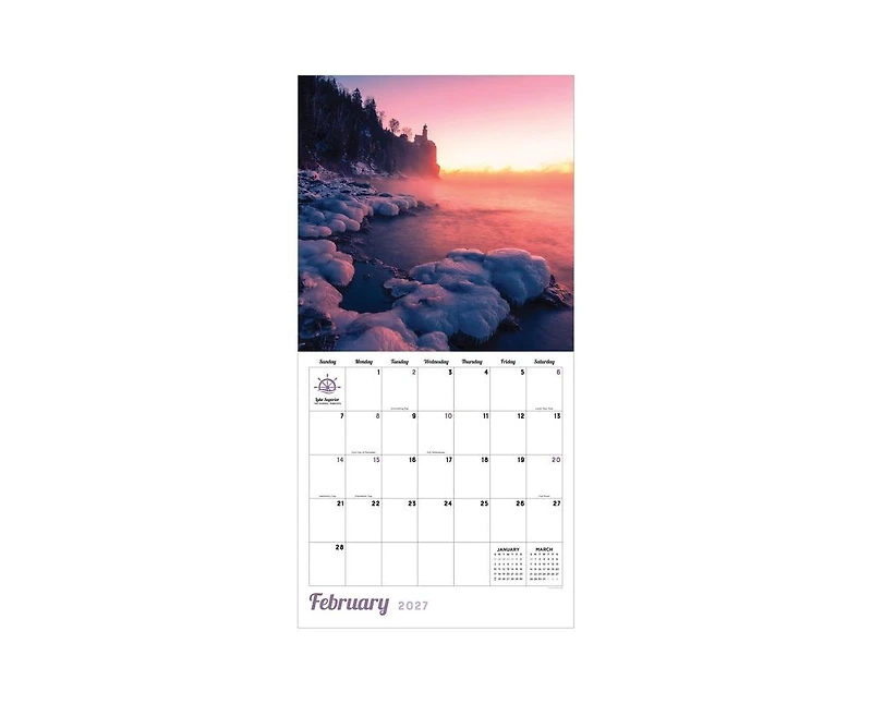 Tf Publishing Paper Goods 2027 Great Lakes Wall Calendar