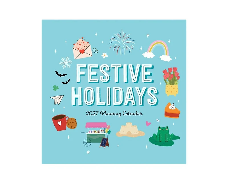 Tf Publishing Paper Goods 2027 Festive Holiday Themes Wall Calendar