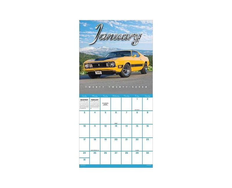 Tf Publishing Paper Goods 2027 Classic Cars Wall Calendar