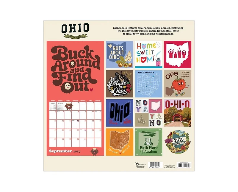 Tf Publishing Paper Goods 2027 Home Ohio Wall Calendar