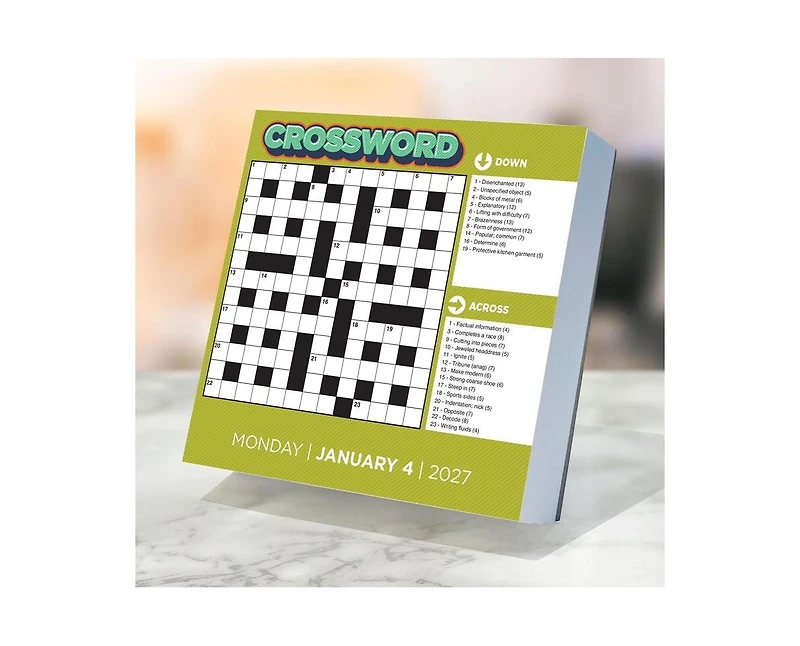 Tf Publishing Paper Goods 2027 Daily Word Puzzle Daily Desktop Calendar