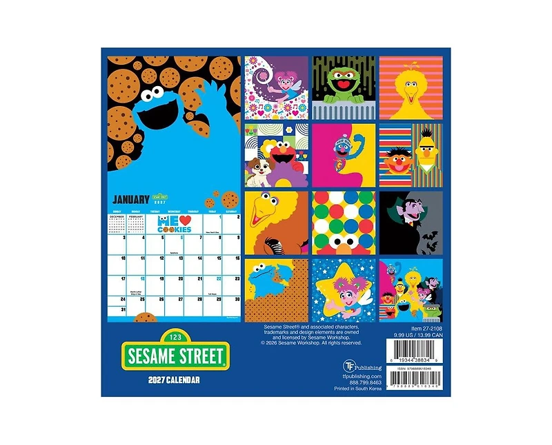 Tf Publishing Paper Goods 2027 Sesame Street Mini Calendar