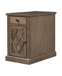Streamdale Furniture Classic Charging Livingroom End Table with Usb Ports and Storage