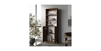 Flynama Bookcase with Open Storage and 2 Doors