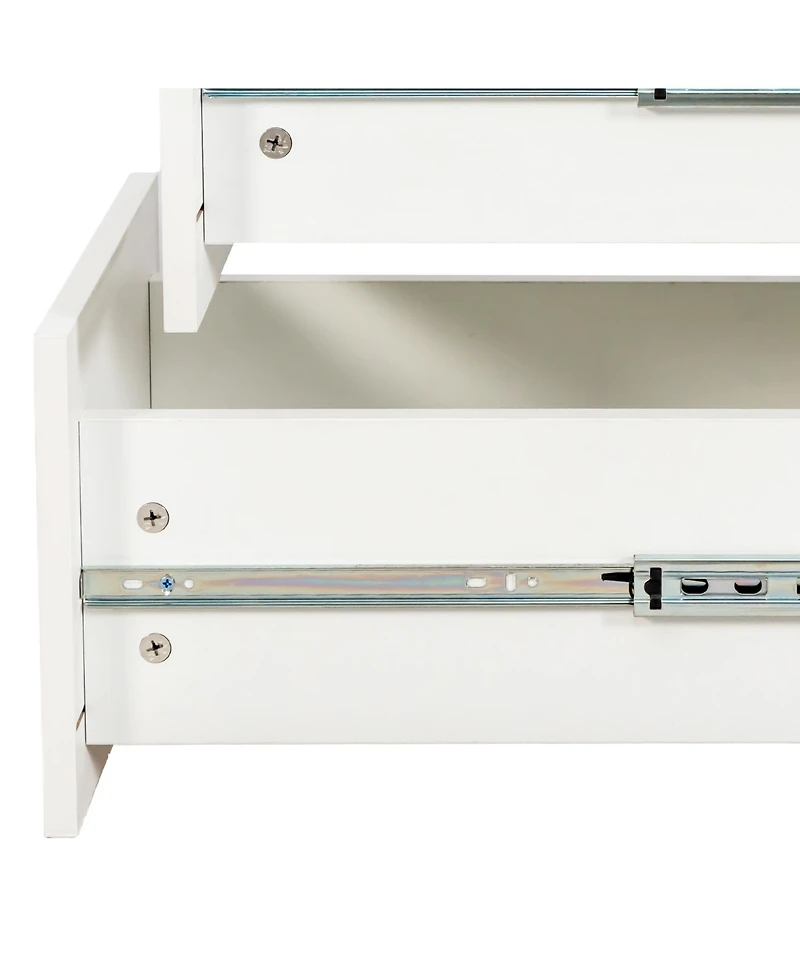 Flynama Tall Display Storage Cabinet with Shelves and Side Drawers