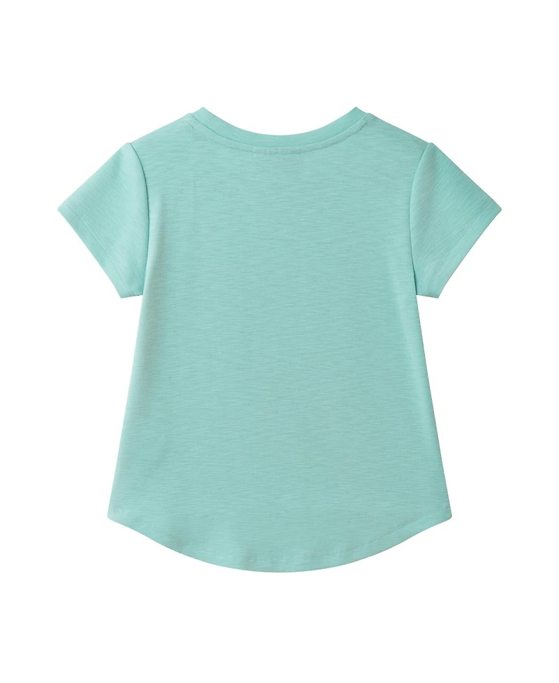Andy & Evan Toddler Girls 2T- 6X Sparkle Bloom Emroidered Tee