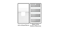 Flynama 4-Tier Bookshelf with Sliding Drawers and Bottom Drawer