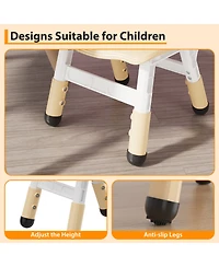 homfan 3-Level Height Adjustable Toddler Chair, Plastic Kids Chair for Boys Girls 2-6, Indoor Home Classroom Nursery Use