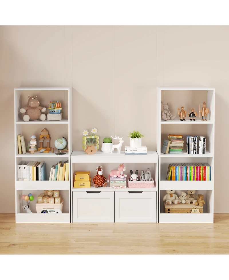 Flynama Kids Toy Storage Organizer with Drawers Open Shelves and Wheels