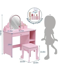 gaomon 2-in-1 Kids Lighted Vanity Set