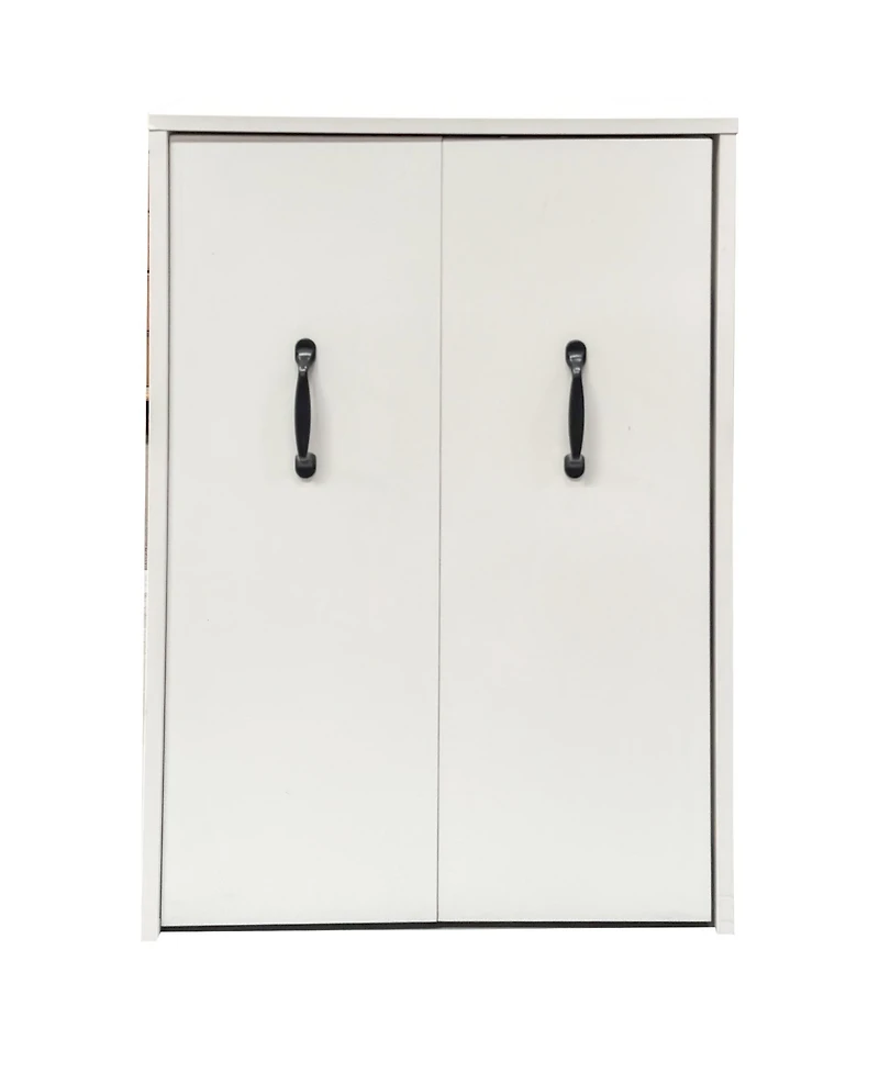 Flynama 3-Tier Adjustable Side Panel Mobile Dustproof Storage Bookcase Cabinet