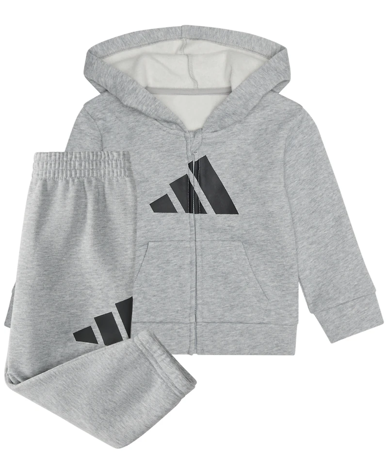 adidas Baby Boys' Long-Sleeve Jacket and Joggers, 2-Piece Set