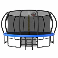 Zeny Outdoor Trampoline for Kids and Adults, Pumpkin Trampolines with Curved Poles,Heavy Duty Trampoline Anti-Rust Coating Astm Approval