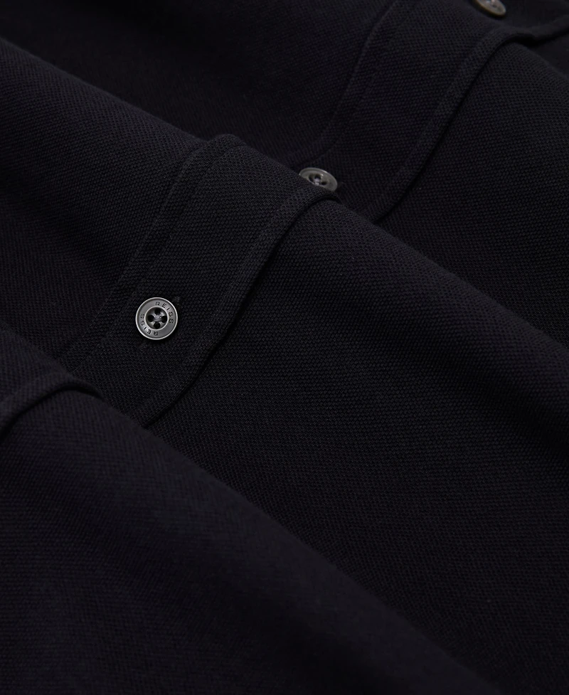 Reiss Men's Dasilva Garment Dyed Pique Shirt