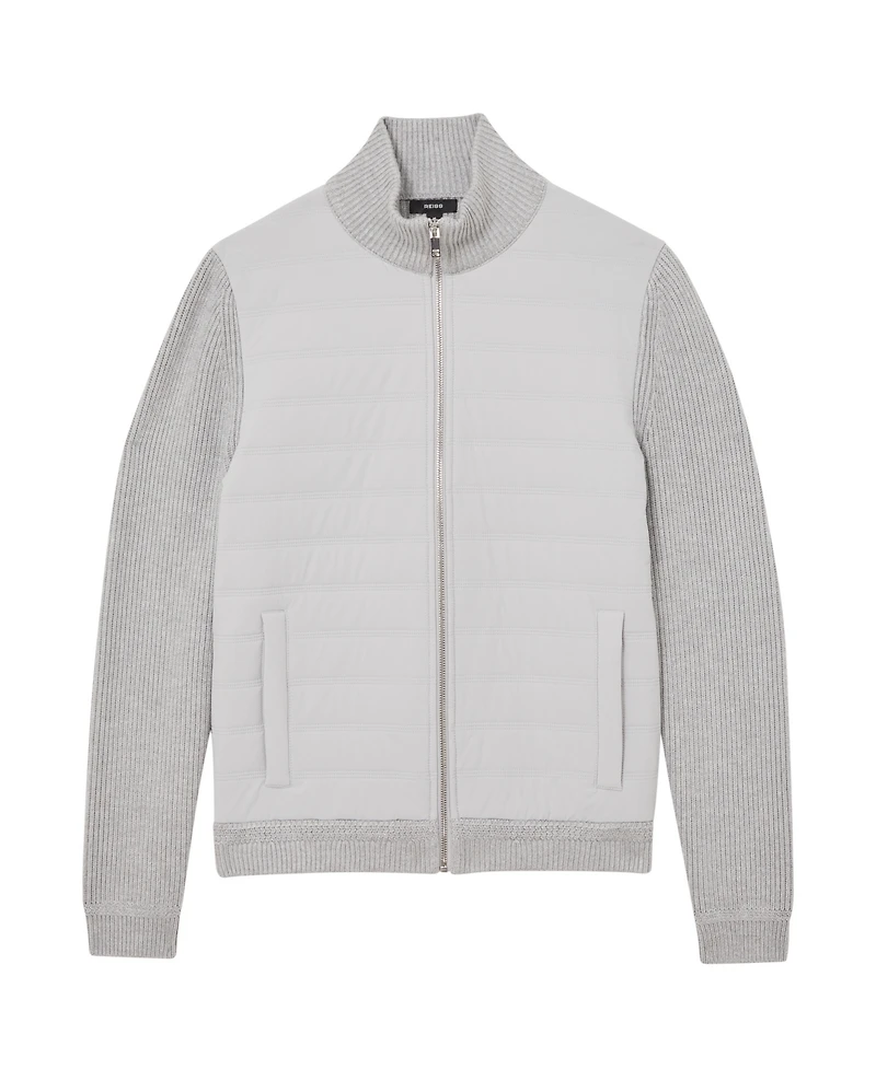 Reiss Men's Townsend Zip Through Funnel Quilted Jacket