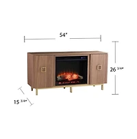Augusta Home Yorkville Touch Screen Electric Fireplace w/ Media Storage