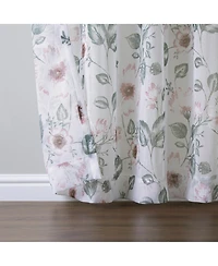 No. 918 Anya Floral Puff Print Sheer Rod Pocket Curtain Panel