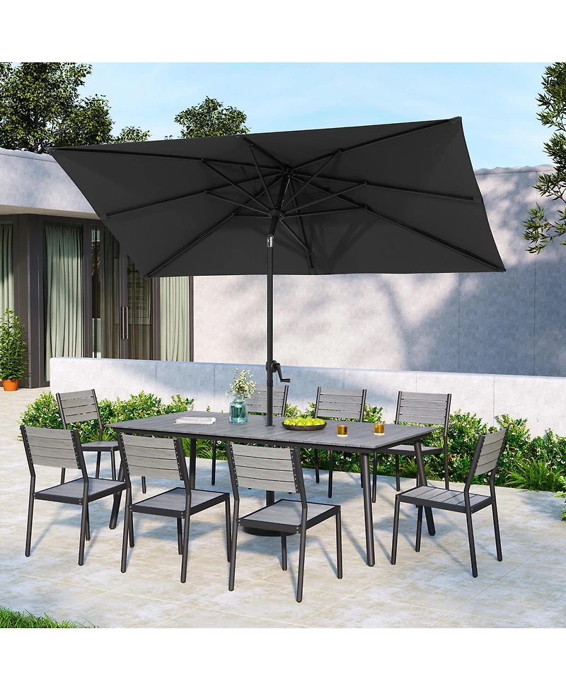 Pellebant Outodoor 9 x 5 Feet Patio Market Umbrella