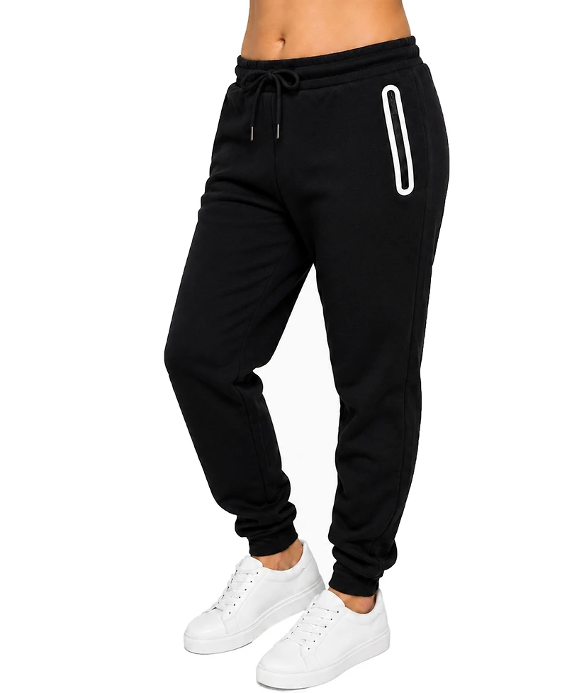 Blue Ice Women's Loose-Fit Fleece-Lined Jogger With Heat Seal Zipper Side Pockets