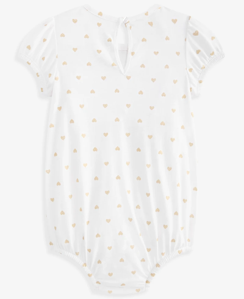 First Impressions Baby Girls' 0M-24M Heart-Print Skirted Sunsuit, Macy's Exclusive