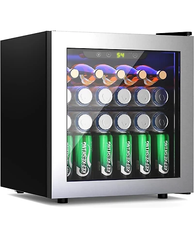 Cowsar 1.3 Cu. Ft. Beverage Refrigerator with Led Light