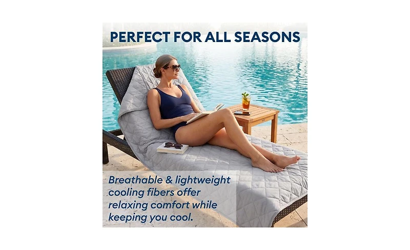 Therapedic 50" x 60" Light Grey Cooling Throw