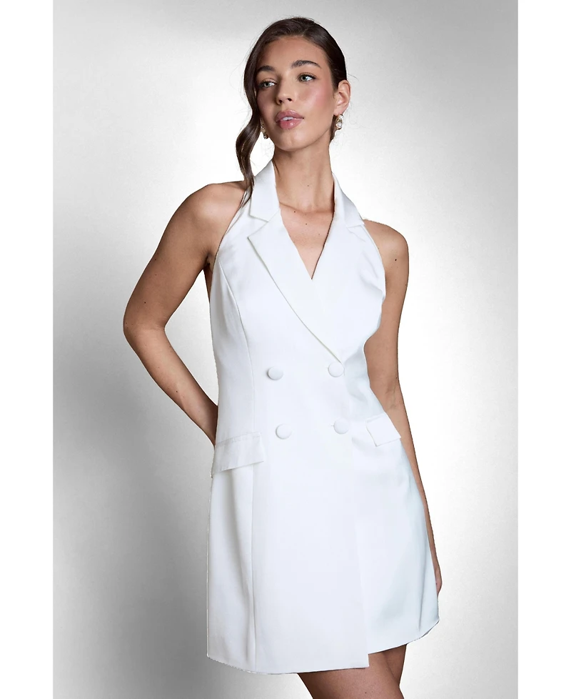 Coast Women's Halter-Neck Sleeveless Blazer Dress