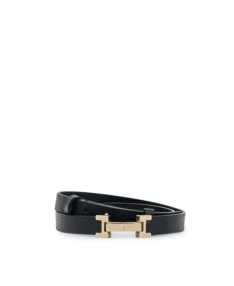 Reiss Women's Leather Square Hinge Belt