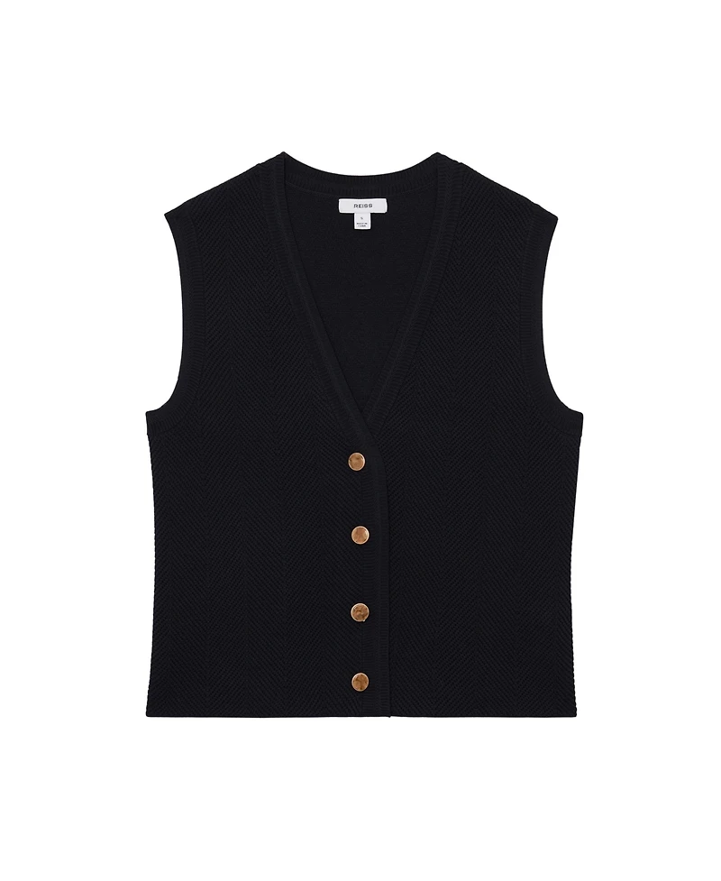 Reiss Women's Ria Knitted Waistcoat