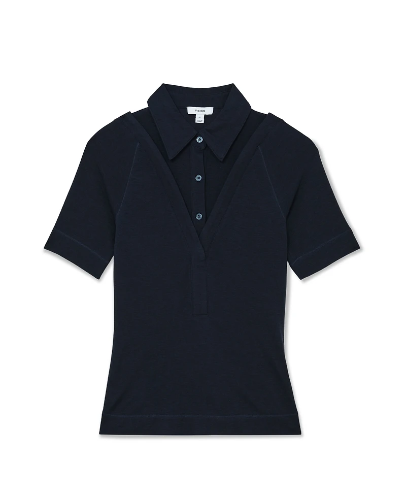 Reiss Women's Shona Collared Top