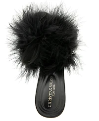 Christian Siriano Women's Jaziely Feather High Heel Sandal