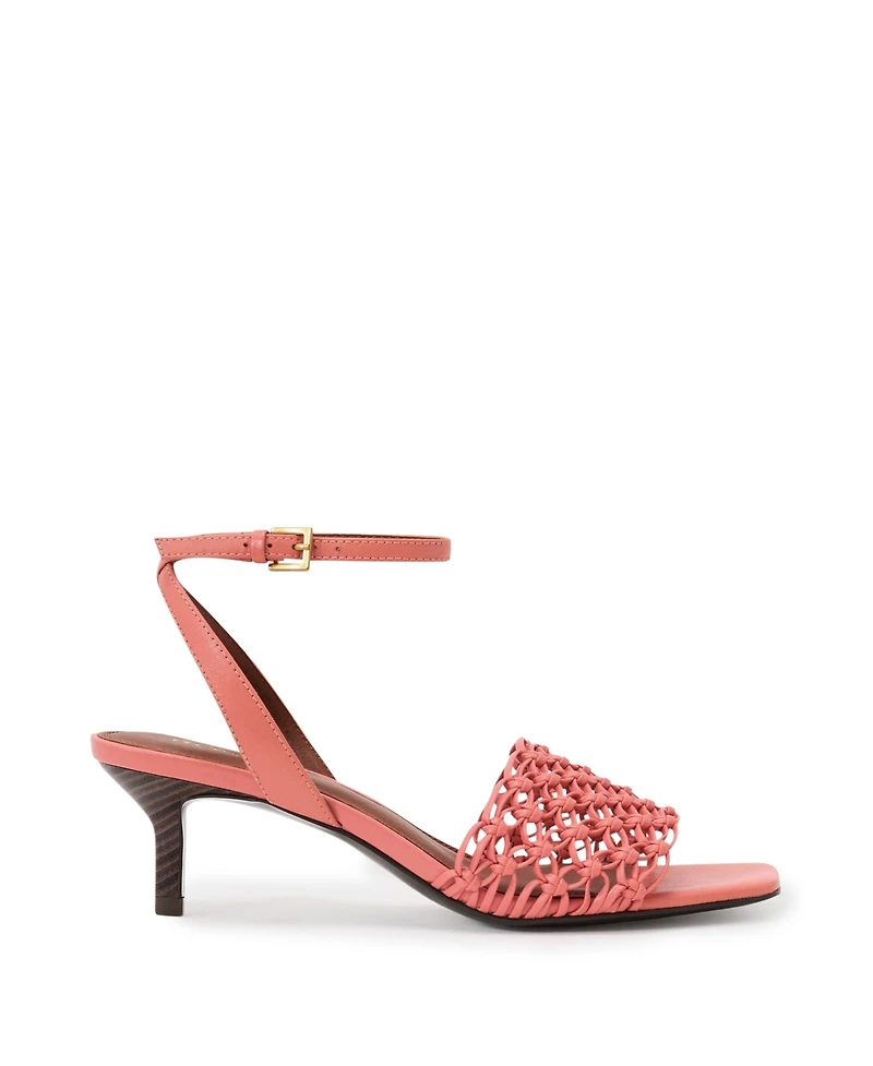 Reiss Women's Stephanie Weave Kitten Heels