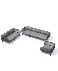 Pellebant Outdoor Patio Cushion Sectional Sofa Set Furniture Diy Free Combination