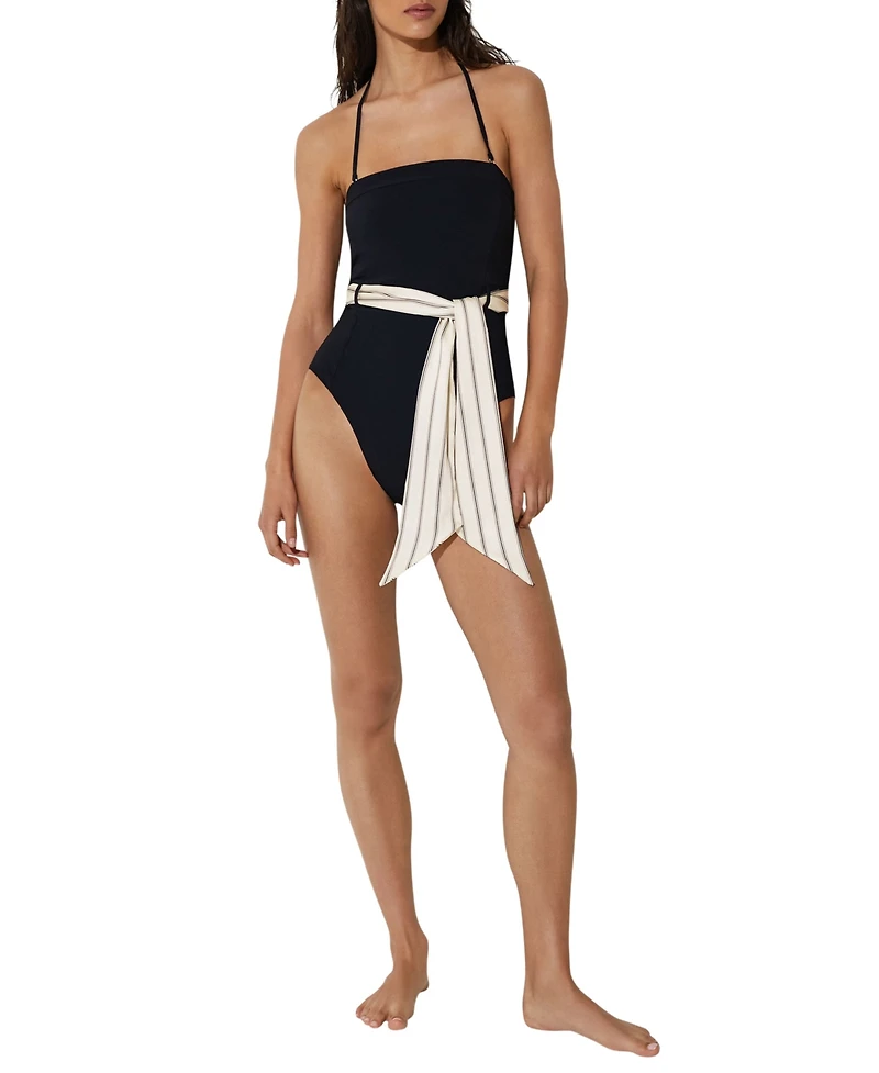 Reiss Women's Etienne Bandeau Printed Swimsuit