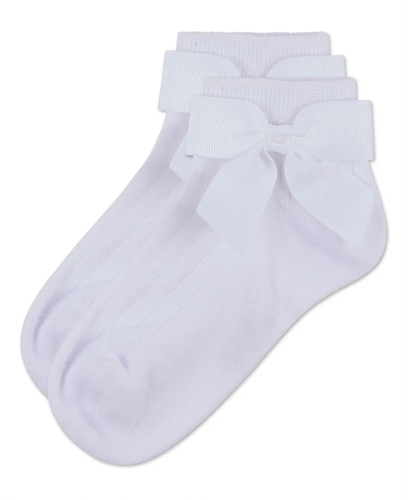 MeMoi Baby Girls Ribbed Bow Anklet Socks